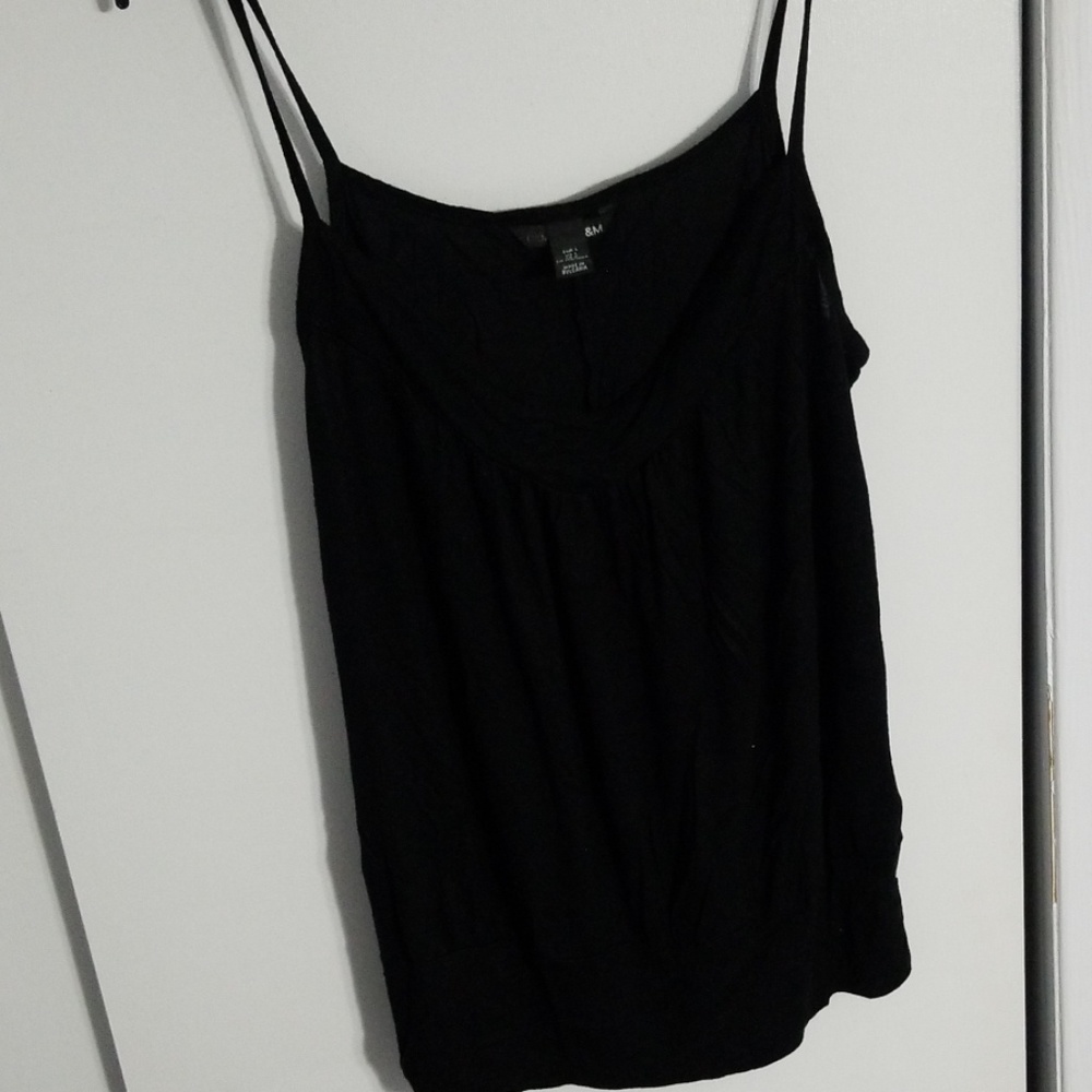 Black loose fit tank top
